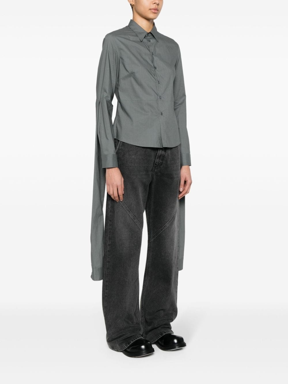 double-sleeves cotton shirt - 3