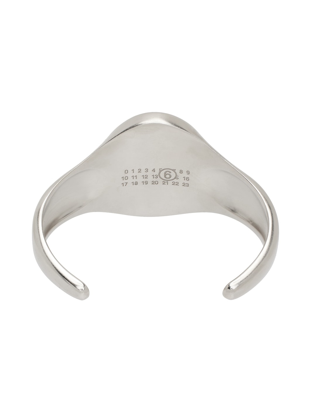 Maison Margiela numbers-engraved cuff bracelet - Silver