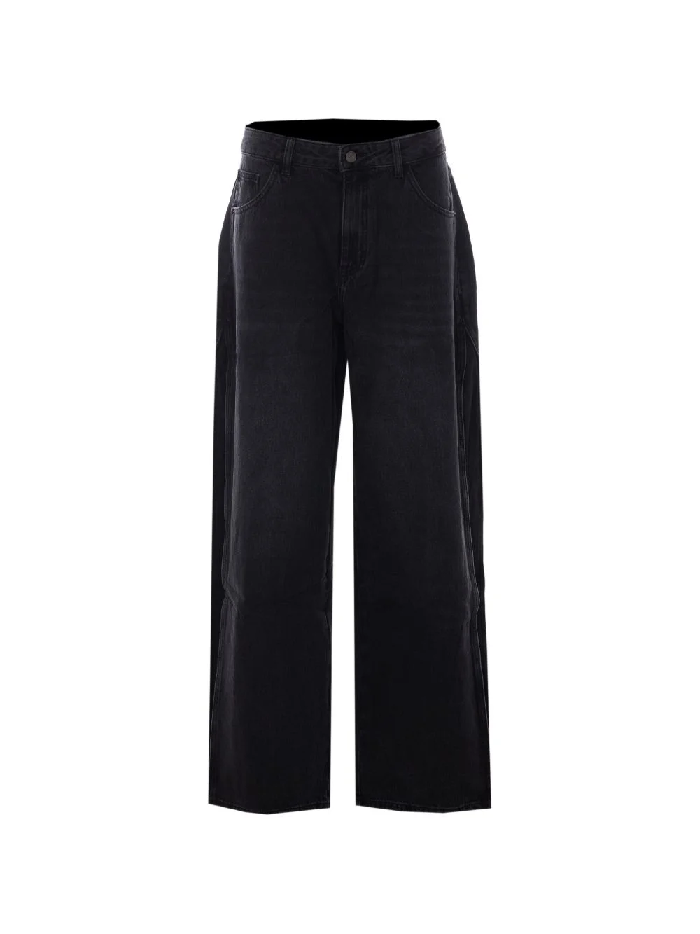 logo-patch wide-leg jeans - 1
