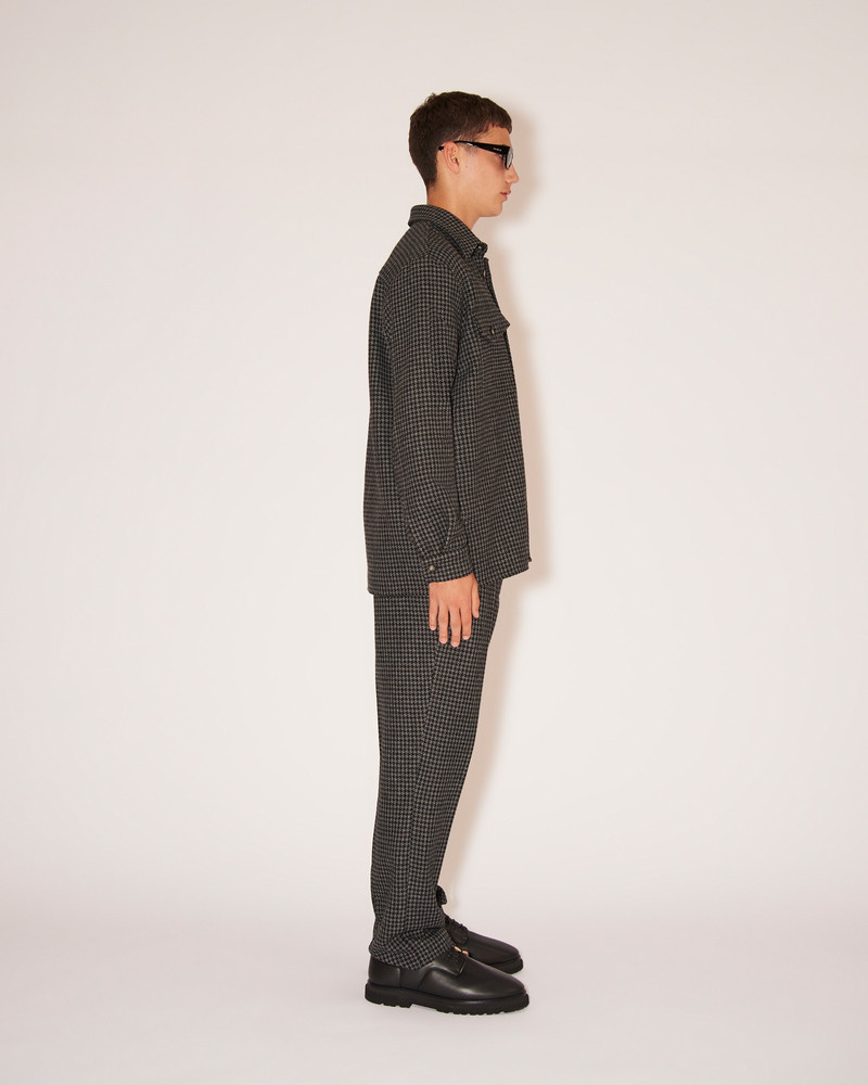 JUN - Wool houndstooth pants - Grey/Black 3
