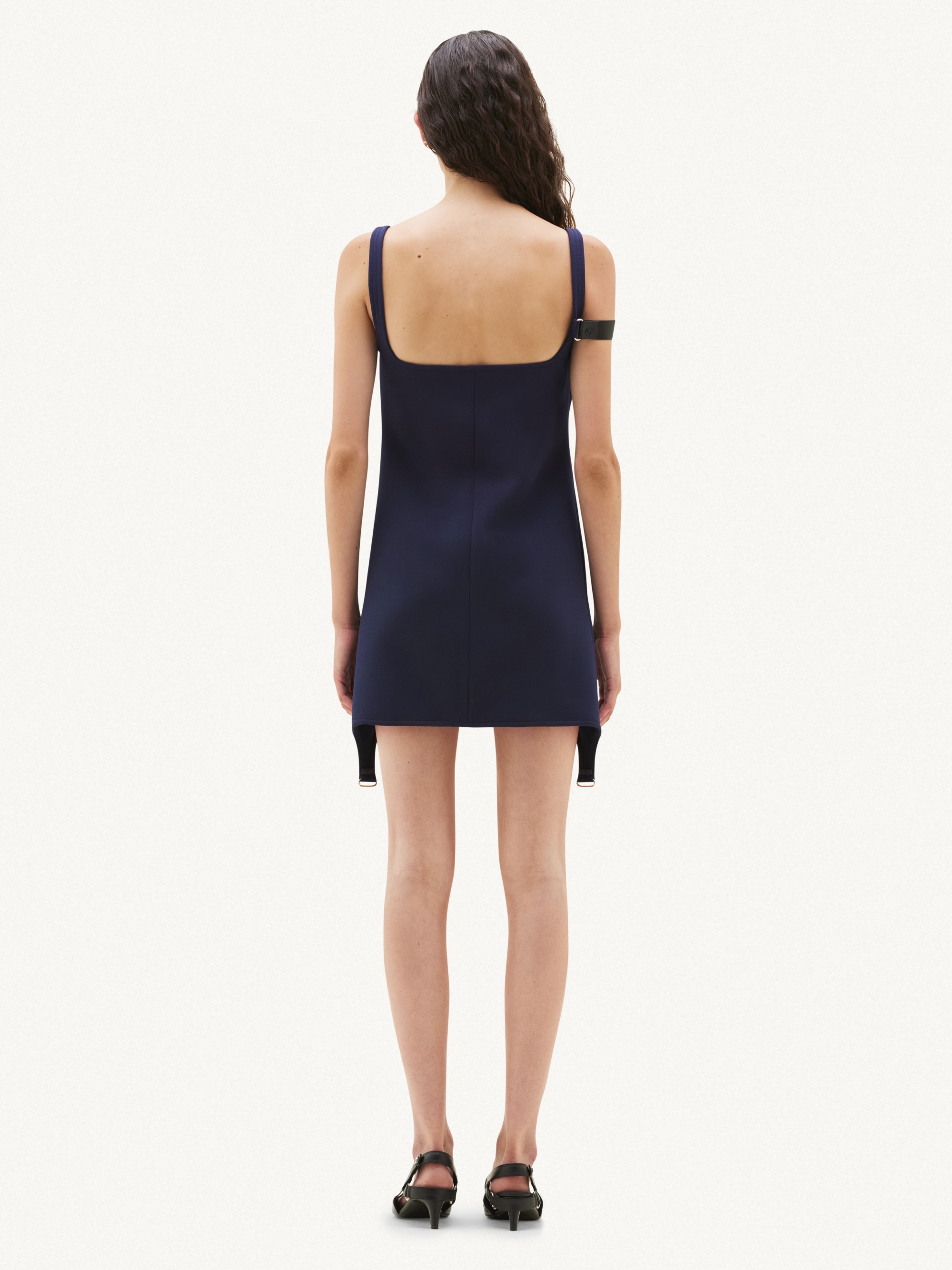 TWILL STRAP SUSPENDERS DRESS - 4