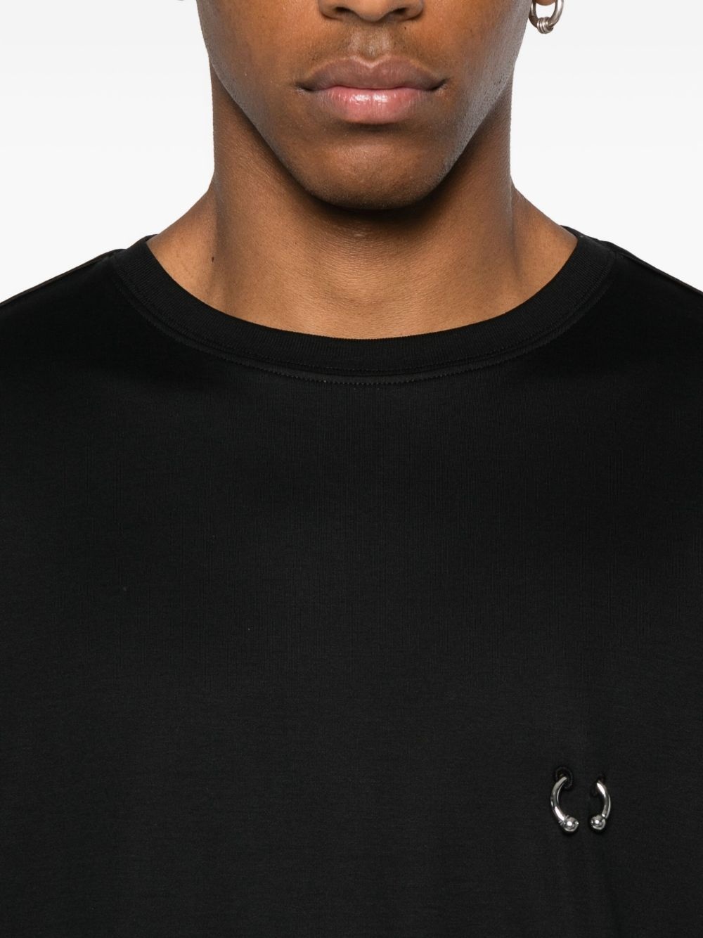 metallic-piercing T-shirt - 4
