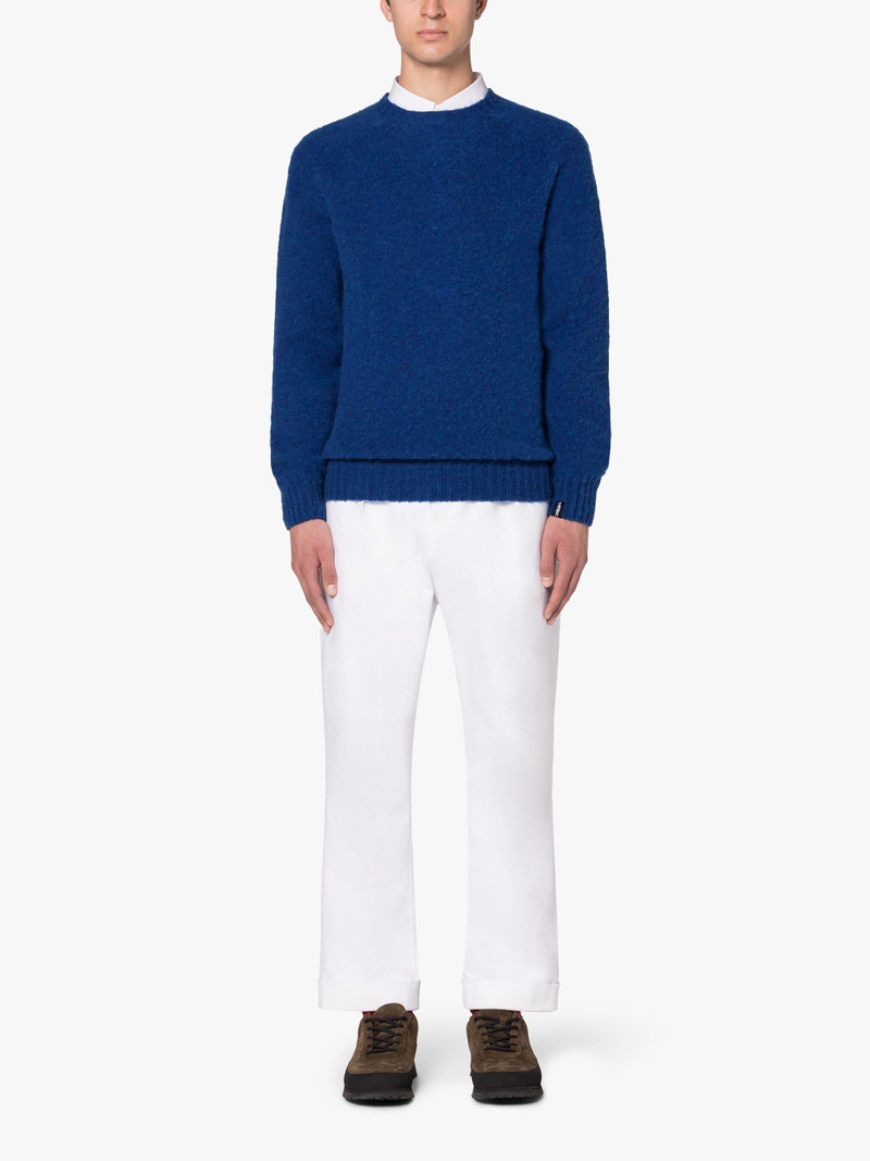 Mackintosh HUTCHINS BLUE WOOL CREWNECK SWEATER outlook