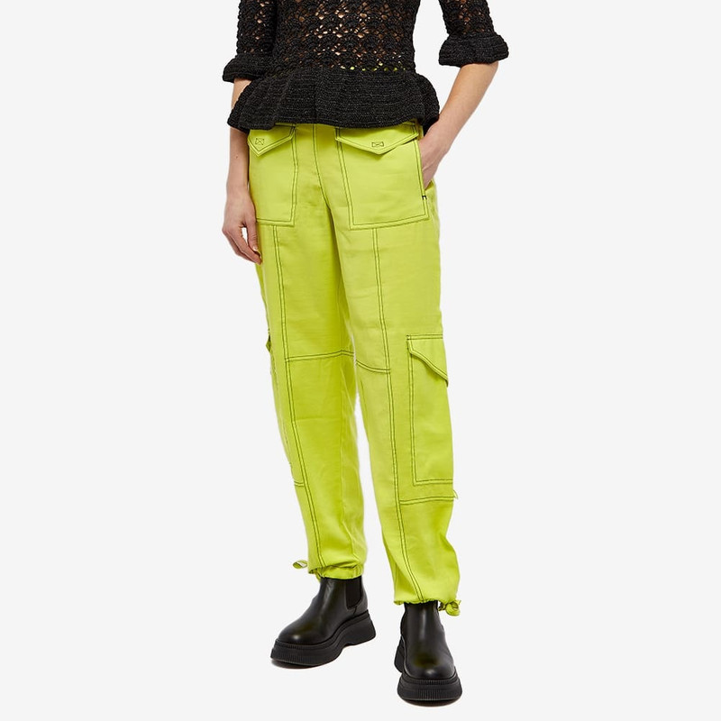 GANNI GANNI High Waist Cargo Pocket Pant outlook