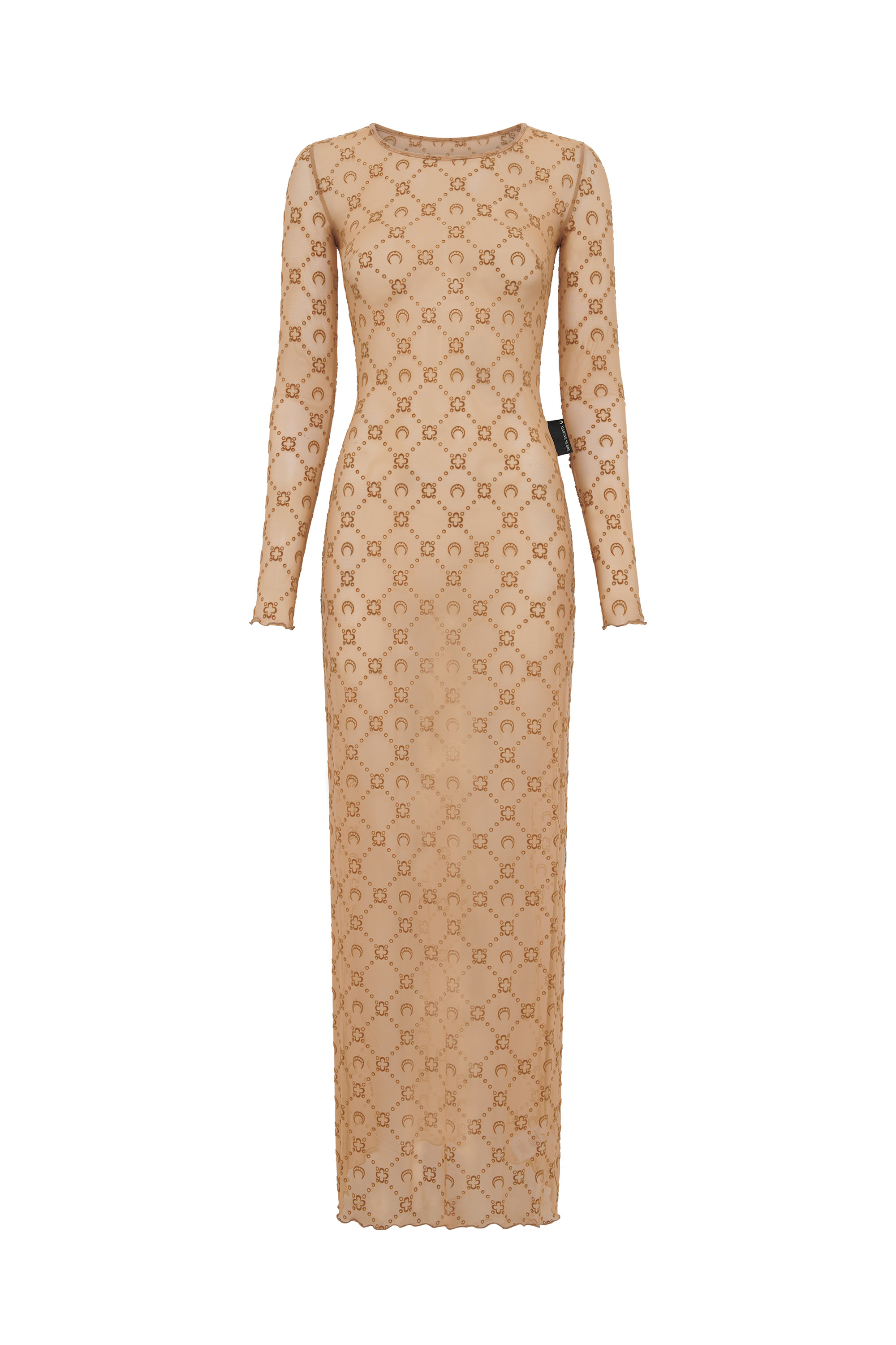 Moonogram Mesh Flock Long Dress - 1