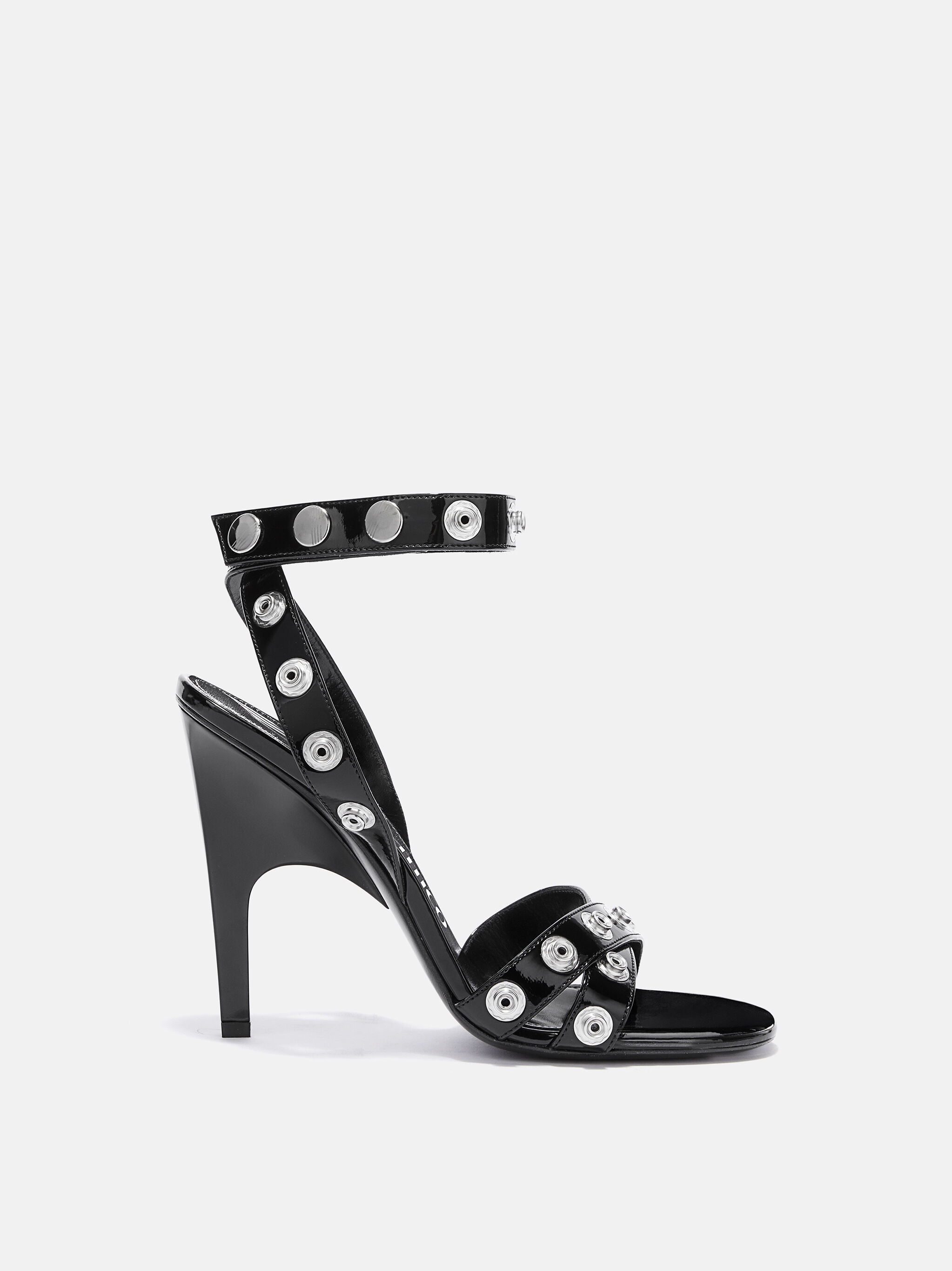 ''COSMO'' BLACK ANKLE STRAP SANDAL - 1