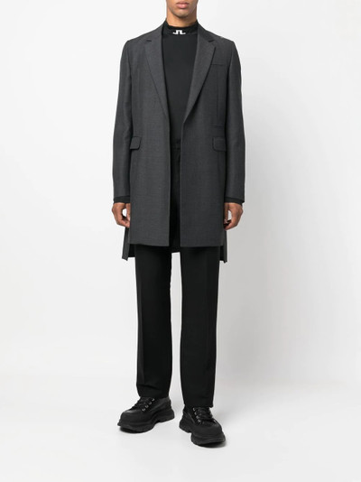 UNDERCOVER step-hem single-breasted tailored coat outlook