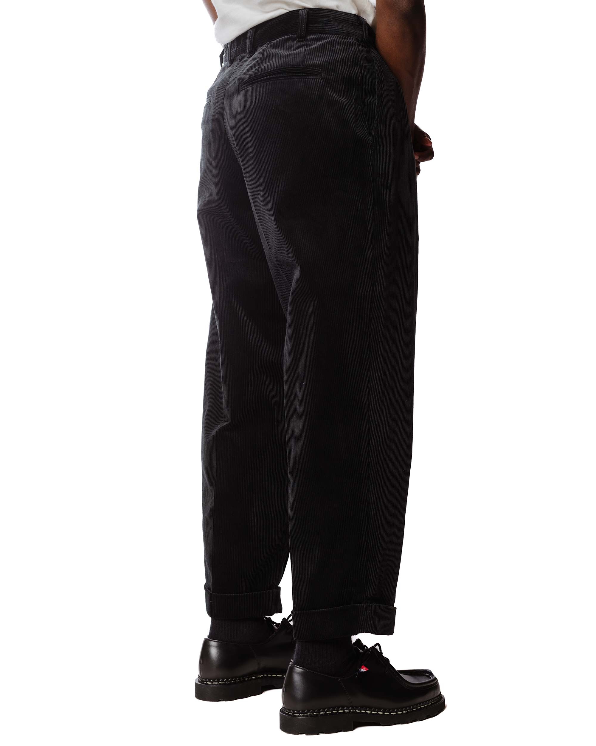 2Pleats Corduroy Charcoal Grey - 4