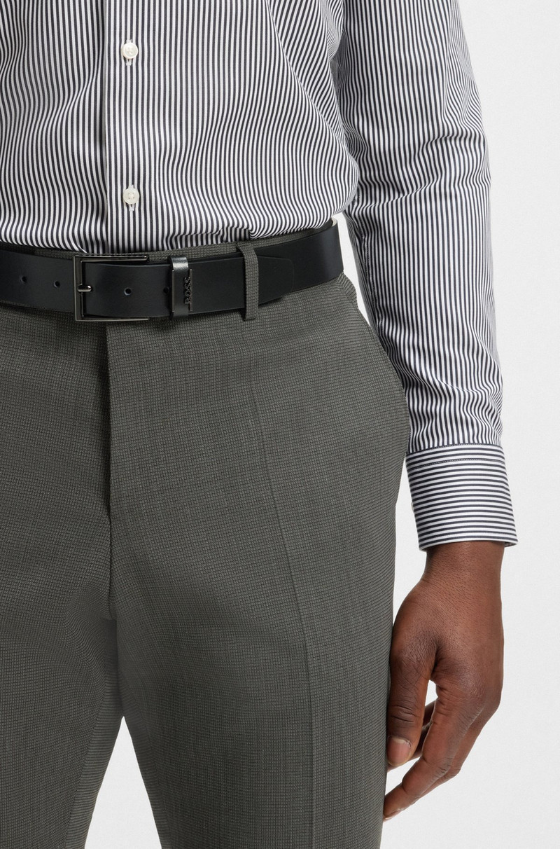 BOSS ITALIAN-LEATHER BELT WITH LOGO KEEPER outlook