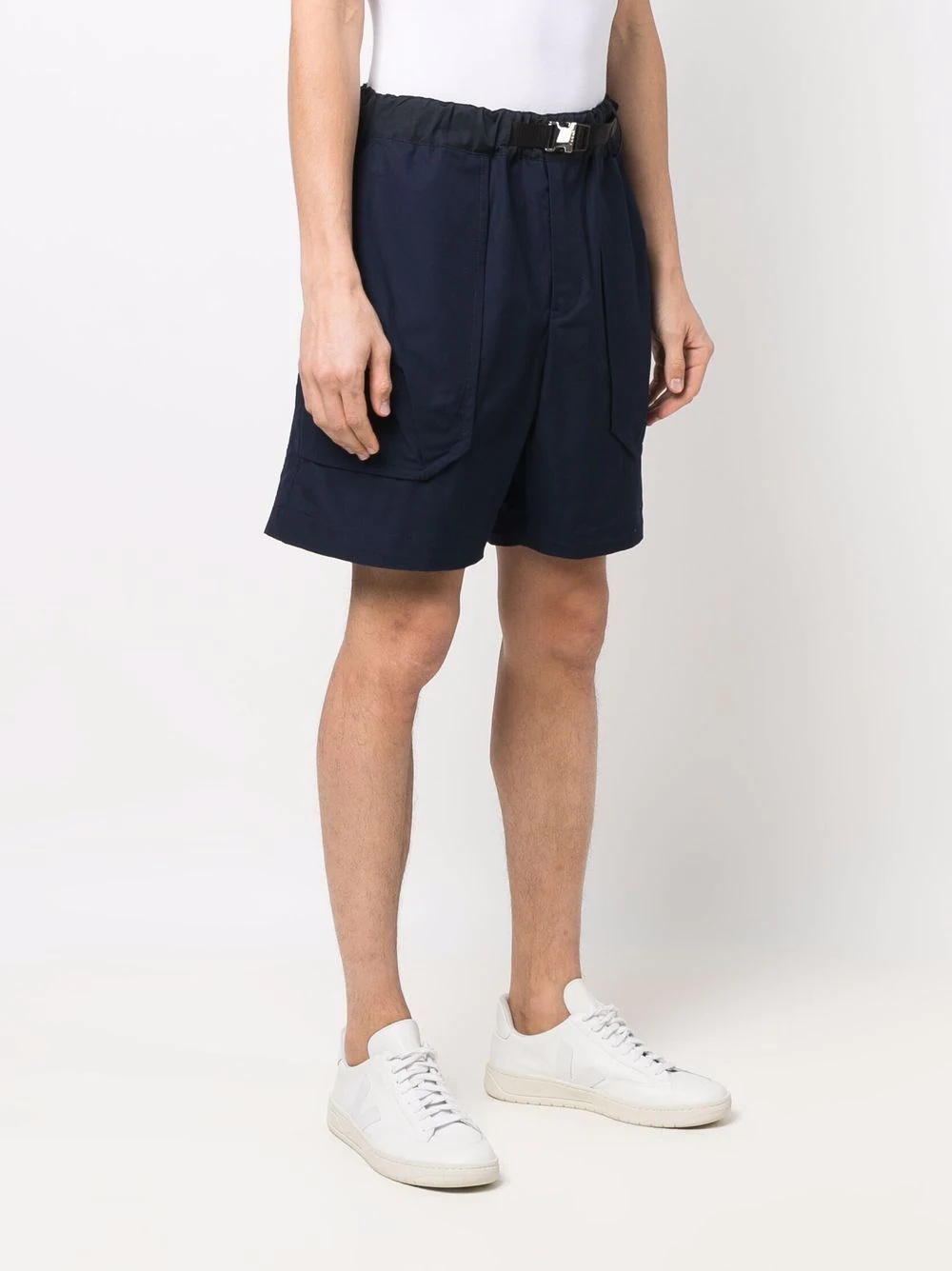 buckle-fastened cotton shorts - 3