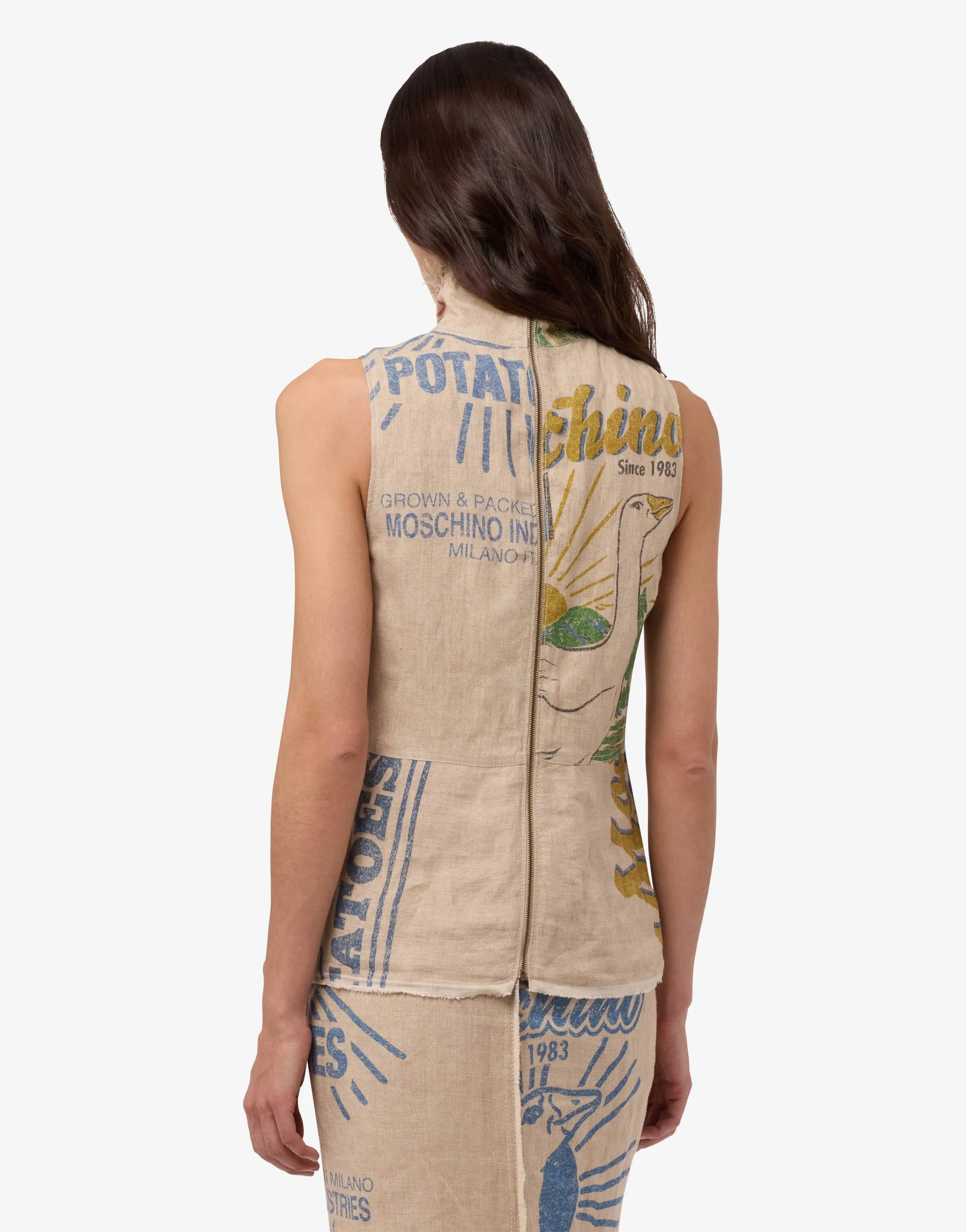 LINEN AND STRAW TOP - 1