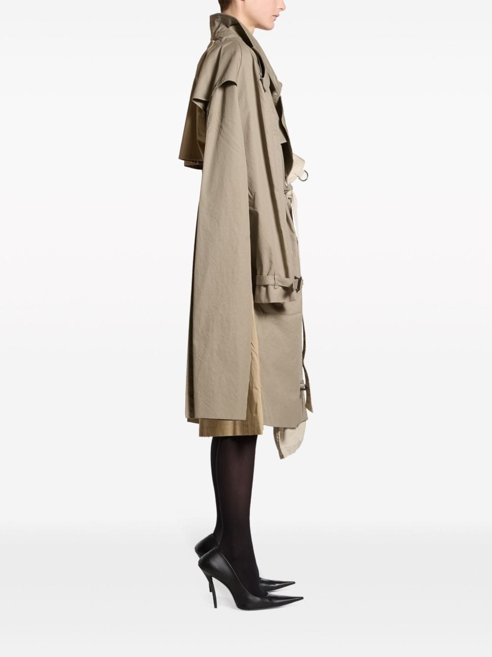 Double Sleeve hybrid cotton trench coat - 3