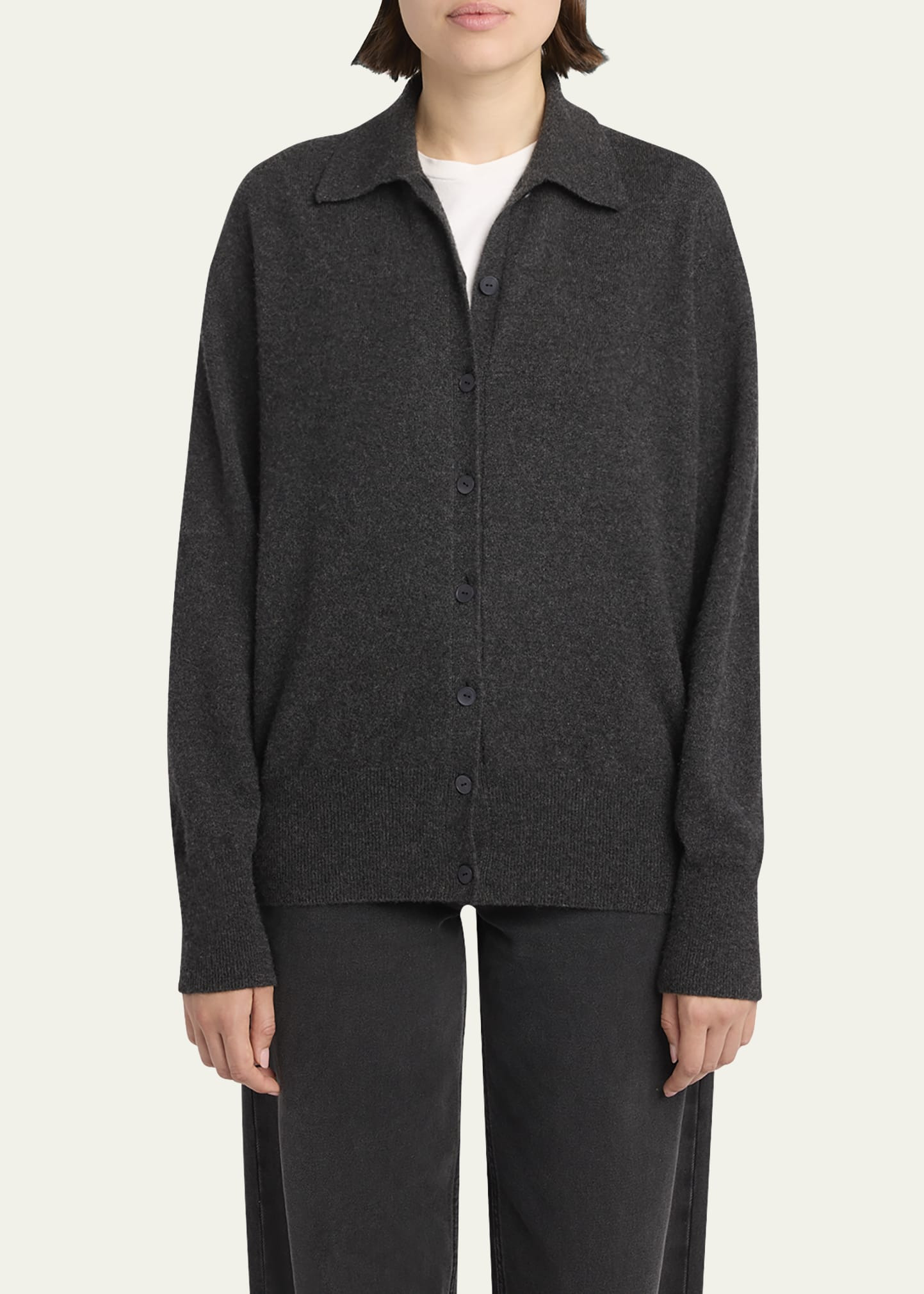 Lillia Cashmere Collared Cardigan - 4