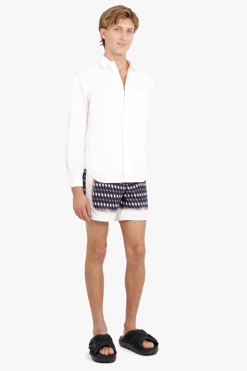 COTTON SHIRT WITH TRIM DETAIL | WHITE - 5