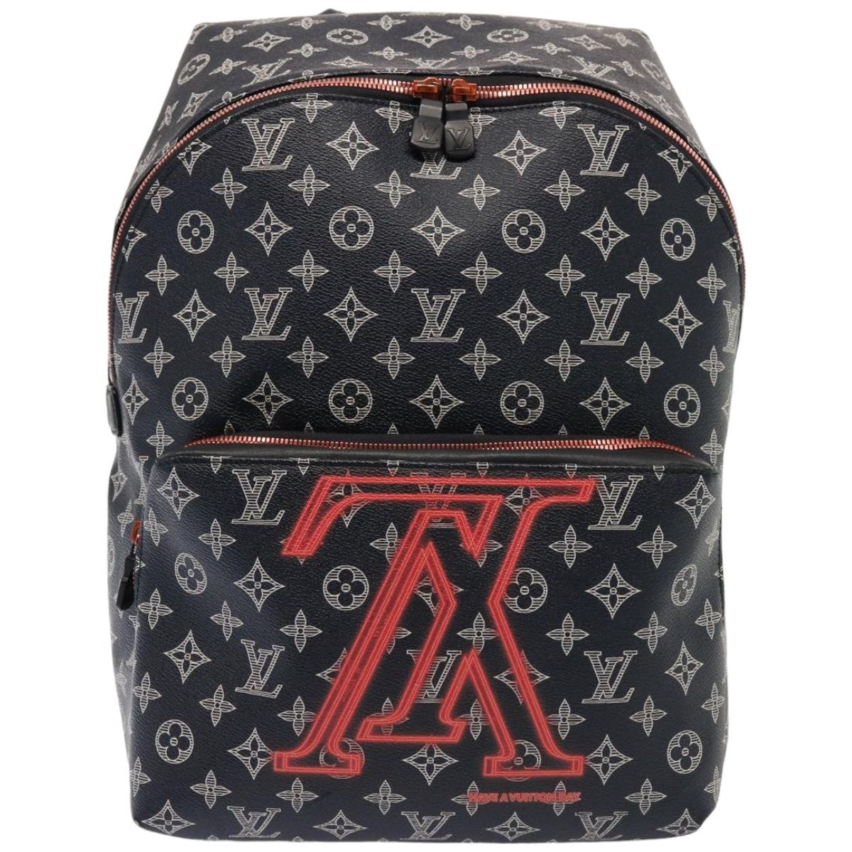 LOUIS VUITTON Monogram Ink Apollo Backpack Navy Red White M43676 - 13
