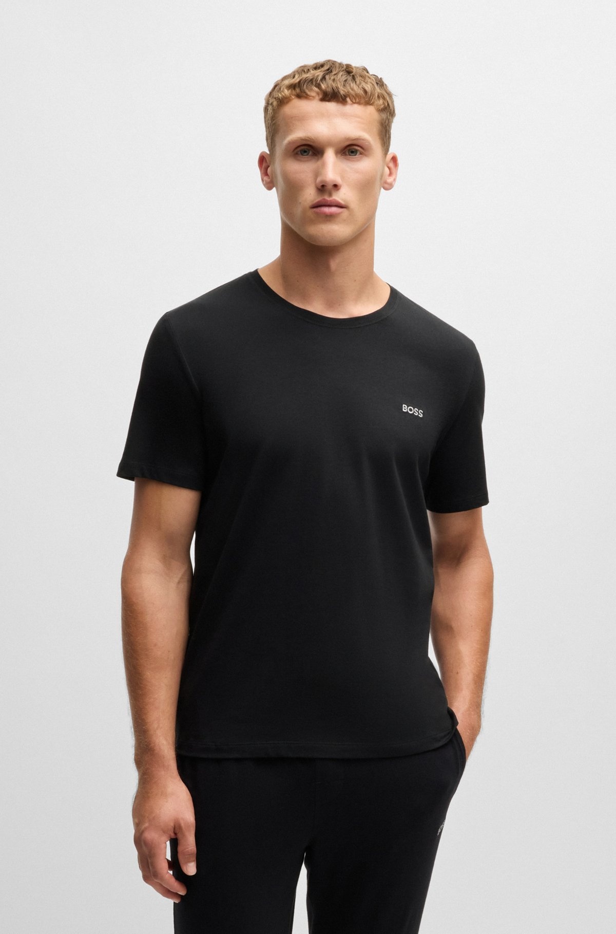 STRETCH-COTTON REGULAR-FIT T-SHIRT WITH LOGO DETAIL - 2