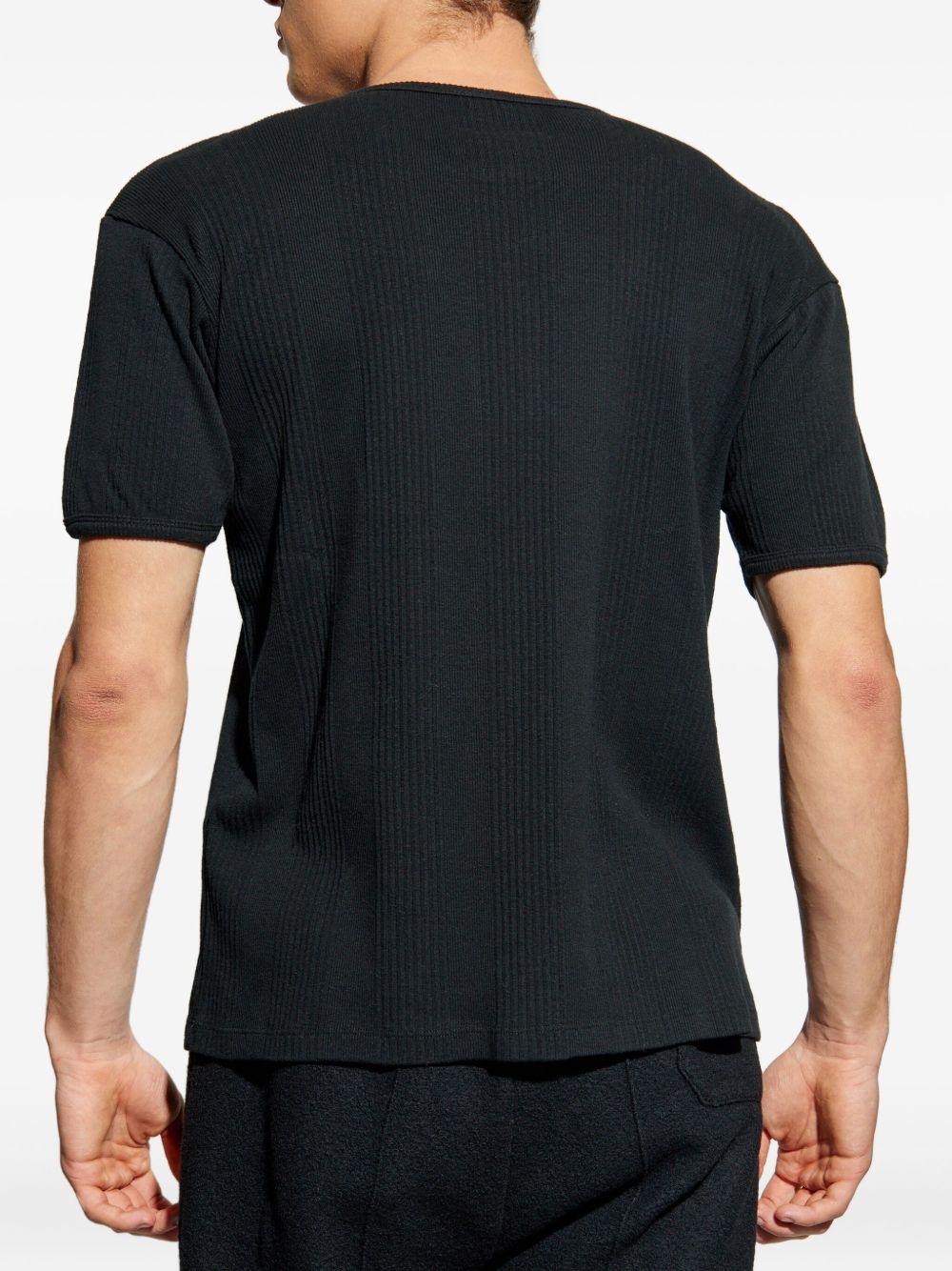 ribbed crew-neck T-shirt - 4