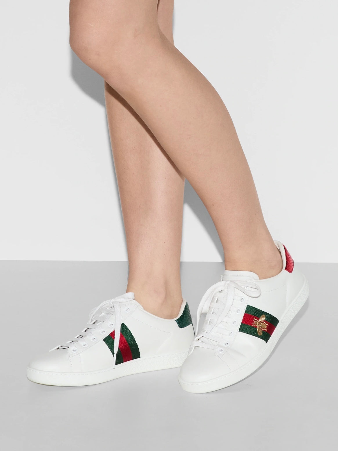 GUCCI WOMEN'S GUCCI ACE SNEAKER WITH BEE - 2