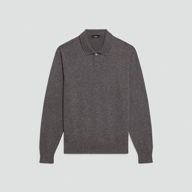 Goris Long-Sleeve Polo Shirt in Cashmere 1