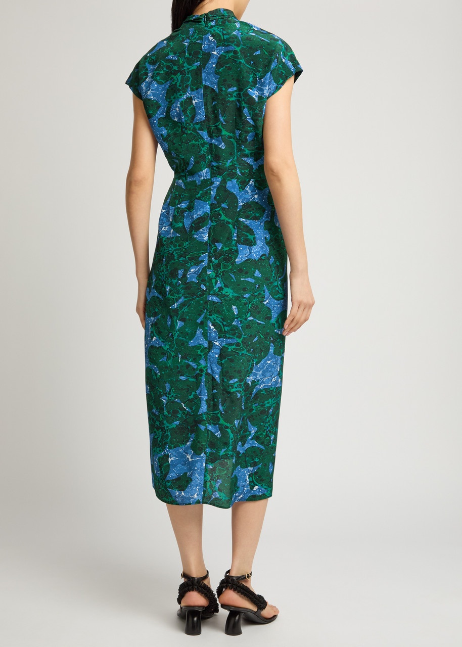 Dries Van Noten Dilian Printed Silk Midi Dress - 3