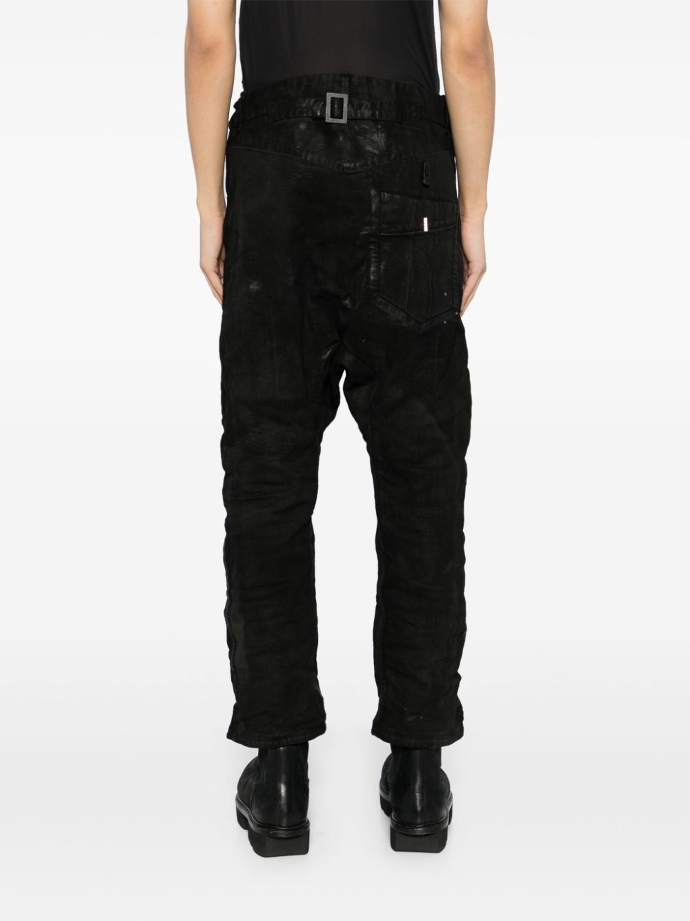 asymmetric drop-crotch jeans - 4
