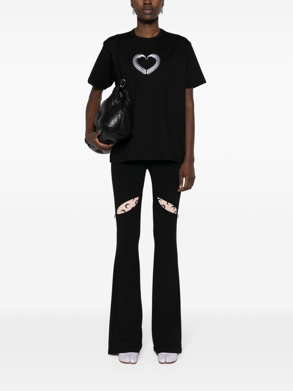 graphic-heart print cotton T-shirt - 2