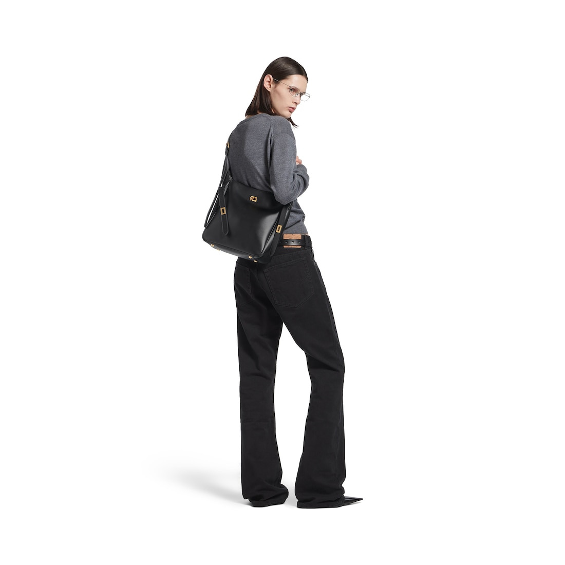 Women's Bel Air Small Hobo Bag  in Black - 7