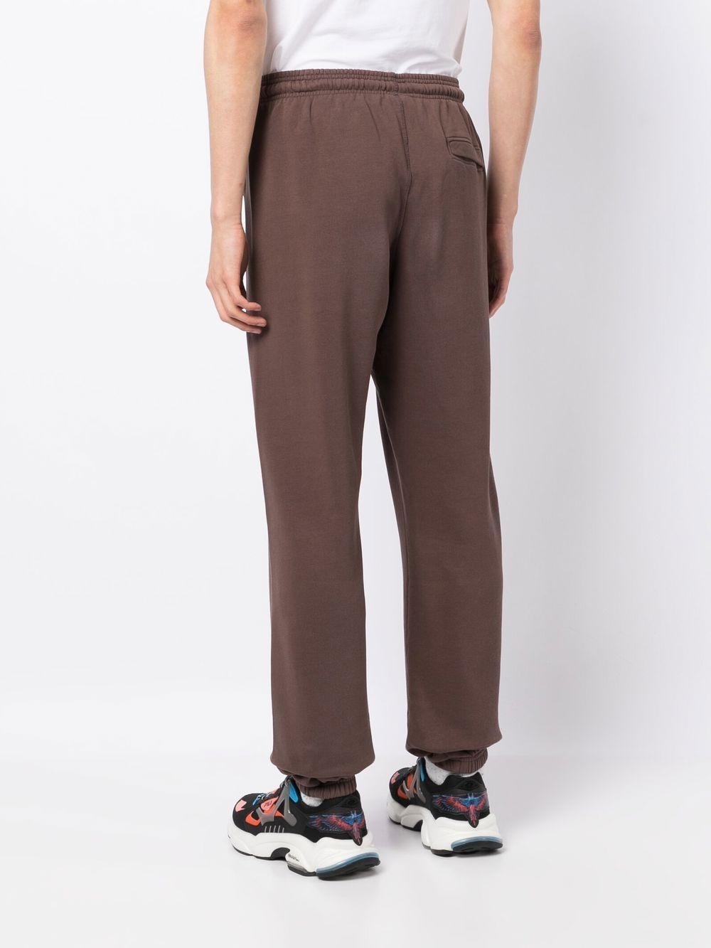 drawstring cotton track pants - 4