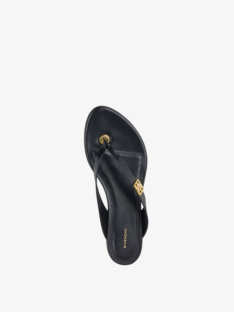 TONG SANDALS 4G LIQUID IN LEATHER 4
