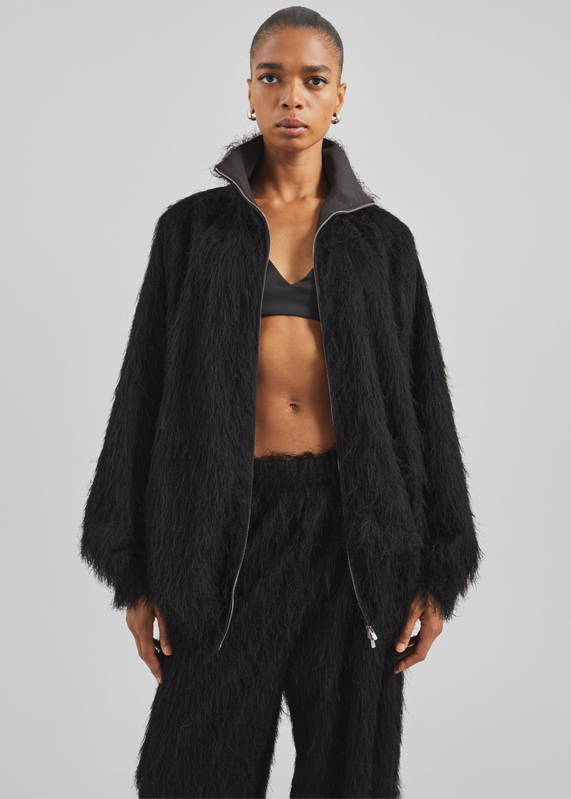 Baxter Fringed Track Jacket - Black 1
