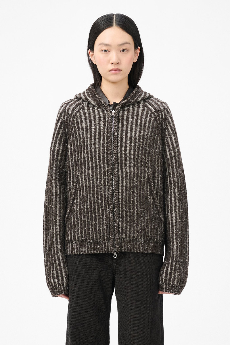 Level Hood Vanise Brown Stripe Isels Wool 3