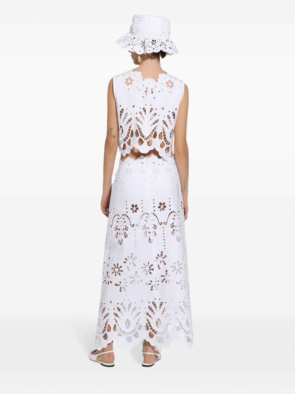 scallop cut-out skirt - 4