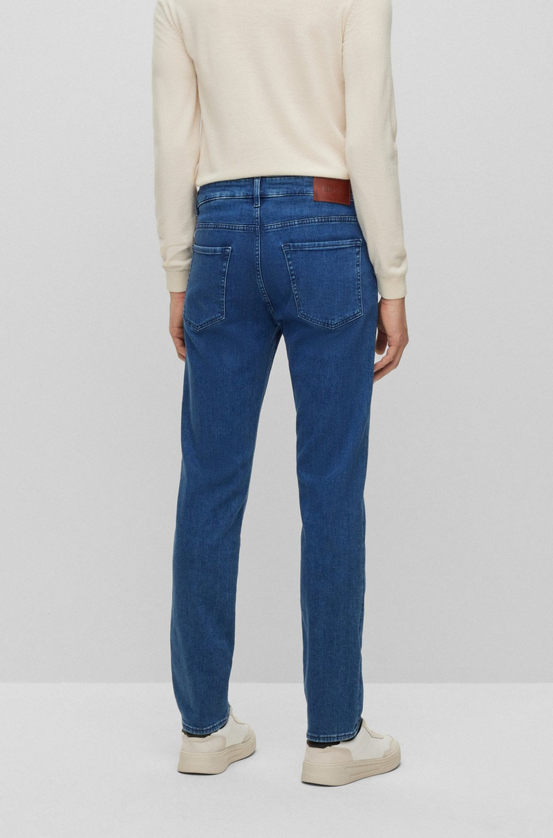 SLIM-FIT JEANS IN BLUE ITALIAN DENIM 4