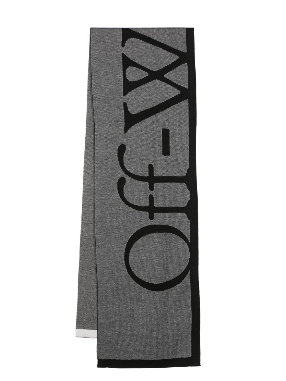 Off-White 2024 Lunar New Year Bookish intarsia-knit logo wool scarf - Black