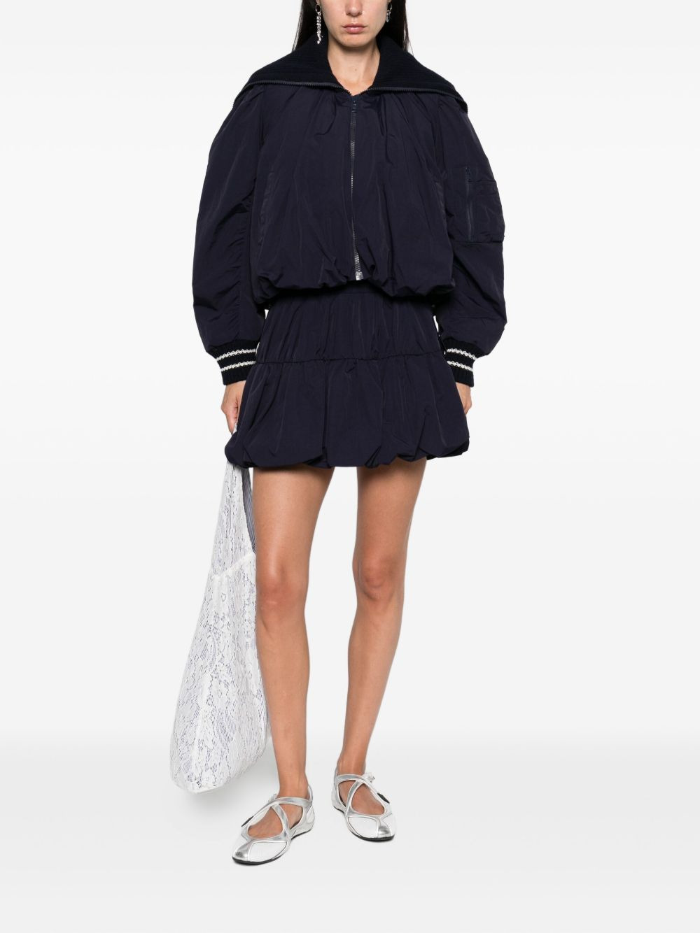 Mirian bubble-hem ruffled mini skirt - 2