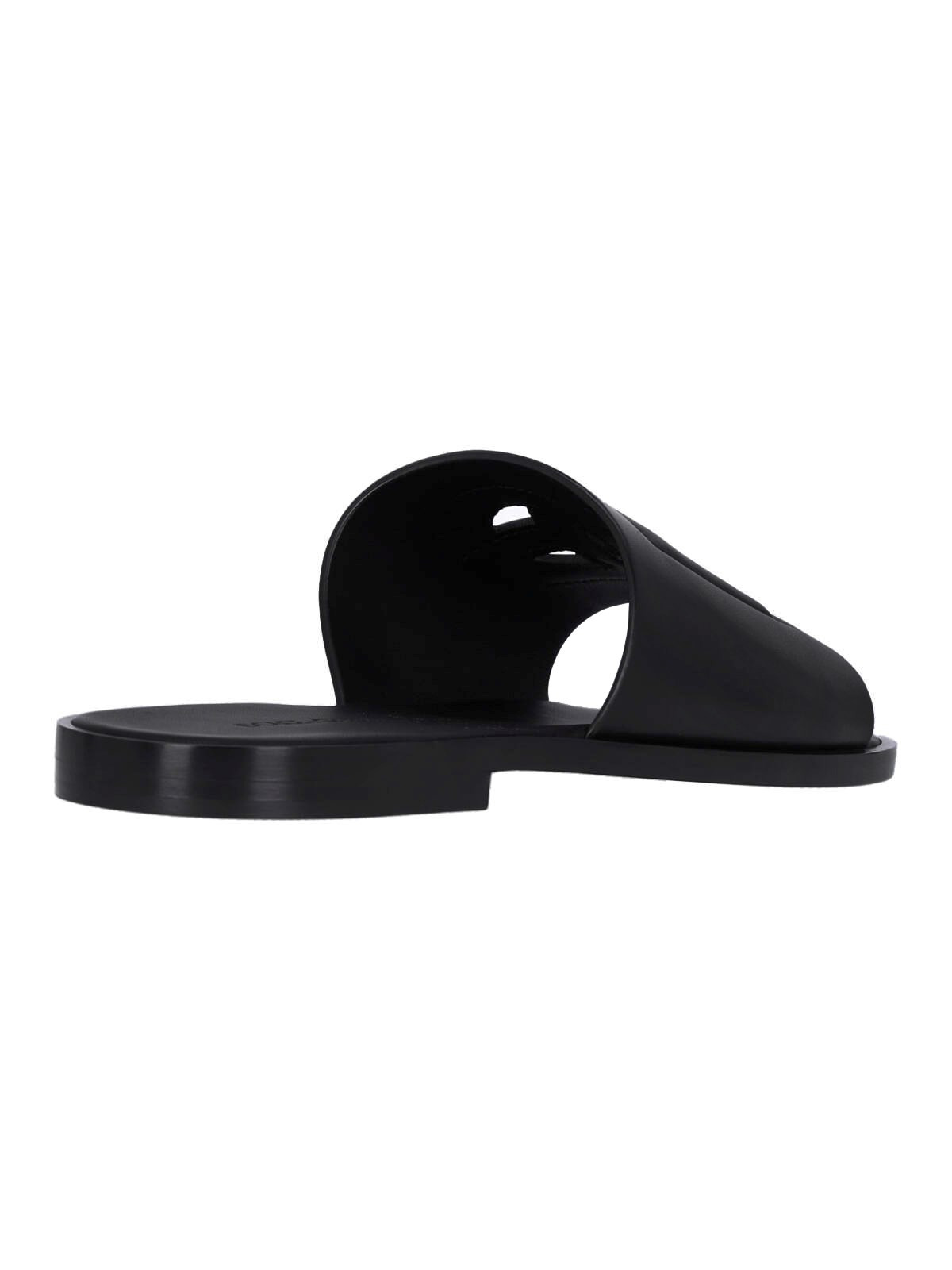 SLIDE LEATHER SANDALS - 4