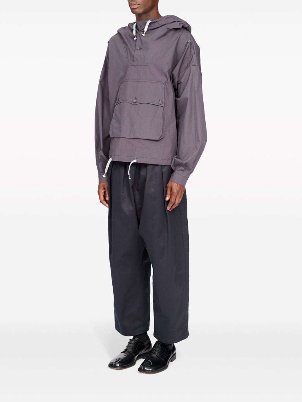 coated cotton hoodie - 4