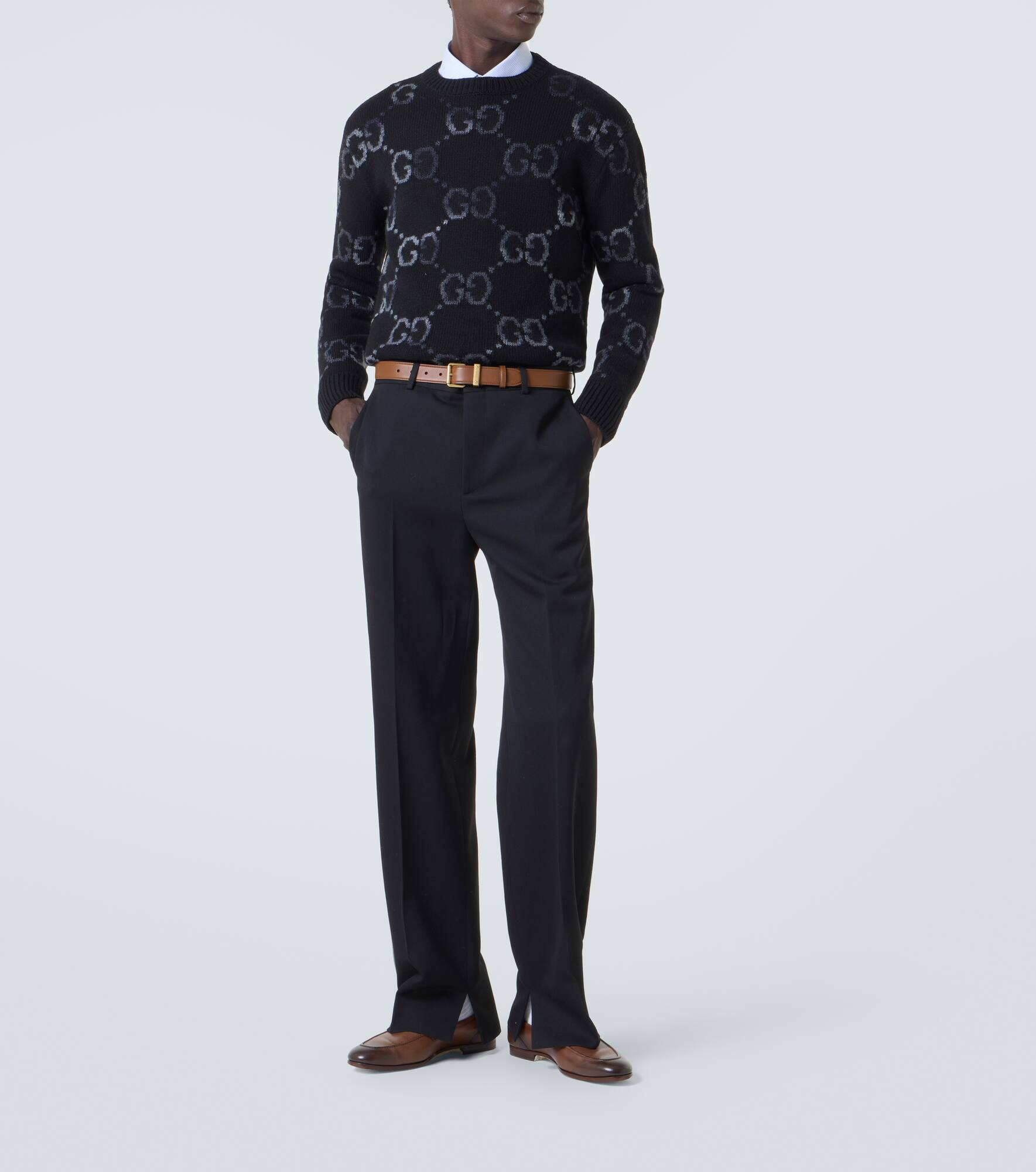 GG intarsia wool-blend sweater - 2