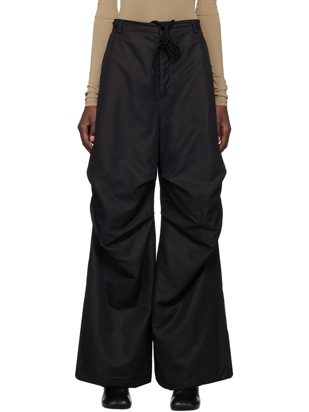 Black Wide-Leg Trousers - 1