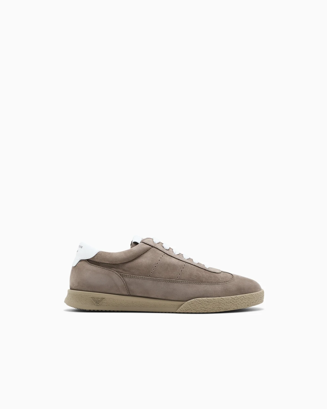 NUBUCK SNEAKERS WITH PERFORATED DETAILS AND A RUBBER SOLE - 1