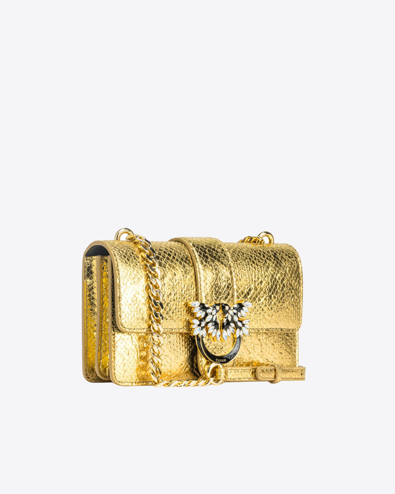 PINKO GALLERIA MINI LOVE BAG ONE IN PUNCHED REPTILE SKIN 3