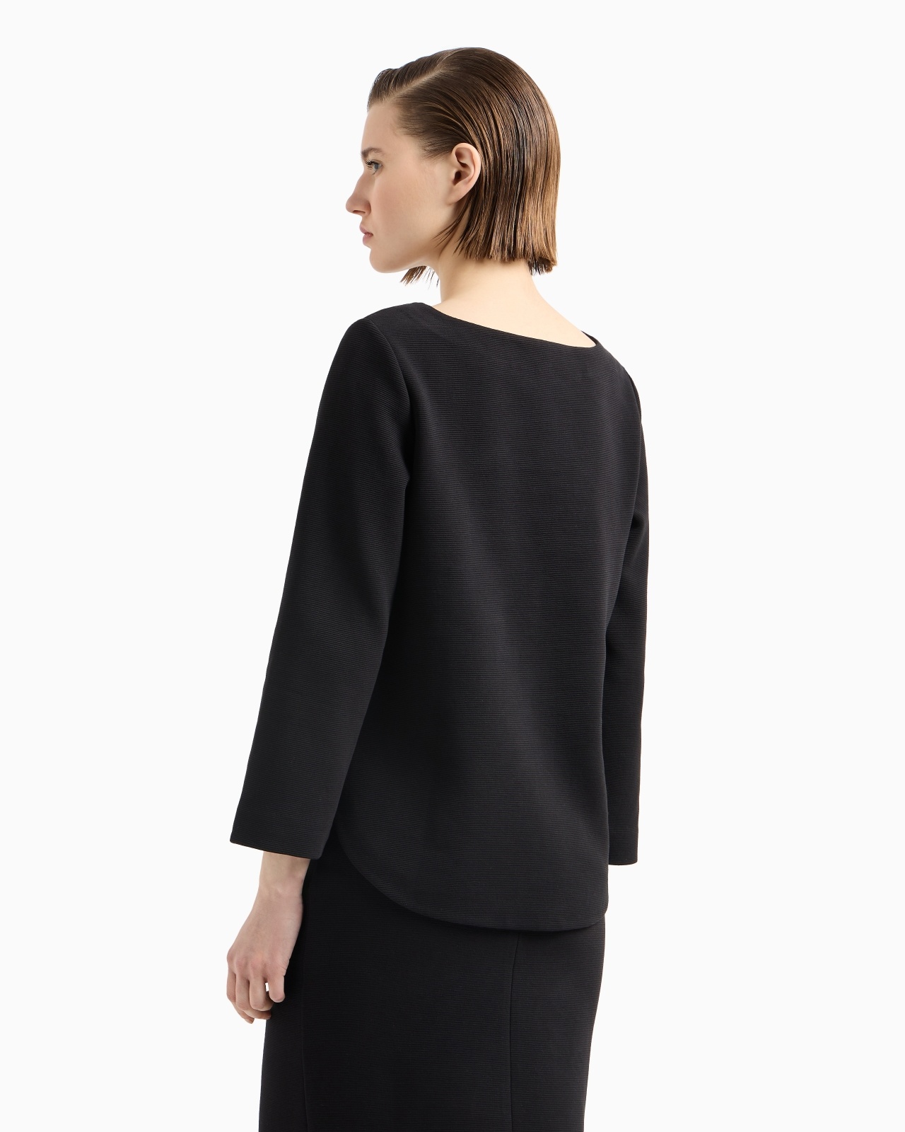 OTTOMAN JERSEY JUMPER WITH SIDE SLITS - 3