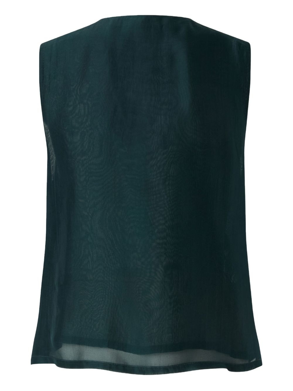 flower-embellished sleeveless blouse - 2