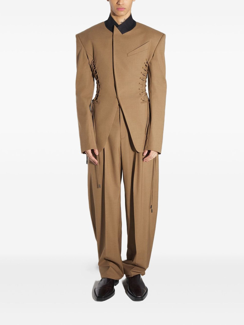 MUGLER lace-up panel tailored jacket outlook