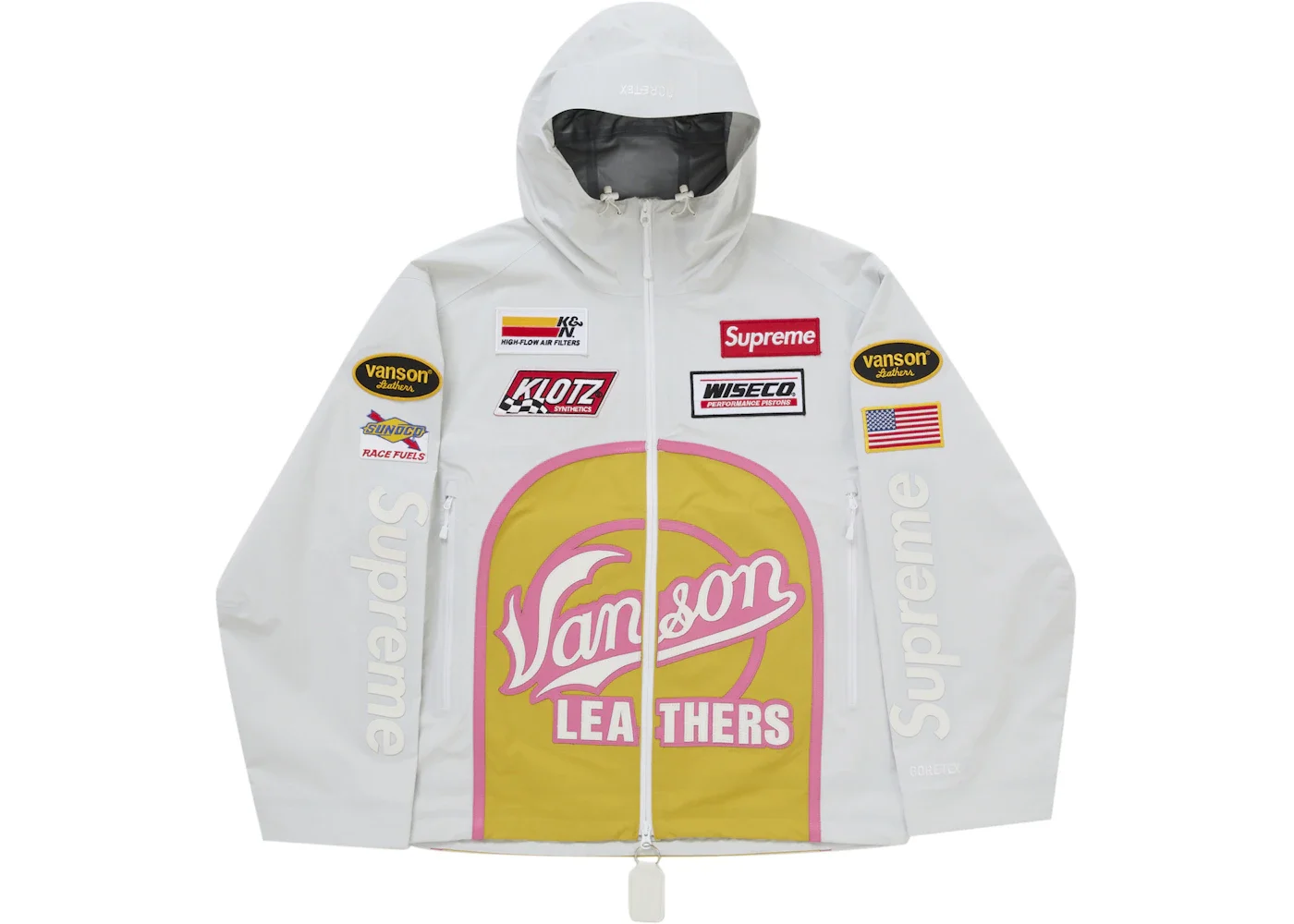 Supreme Vanson Leathers GORE-TEX Shell Jacket White - 1