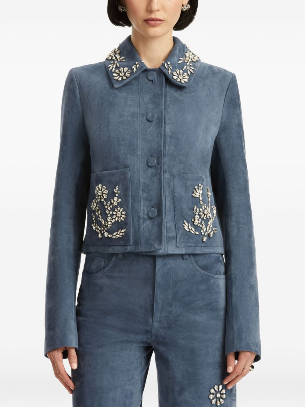 crystal-embroidered jacket - 3