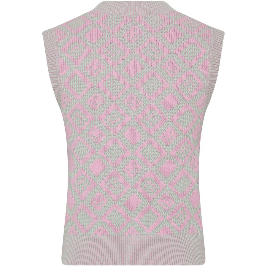 Konny Tiles Face V-neck vest - 3