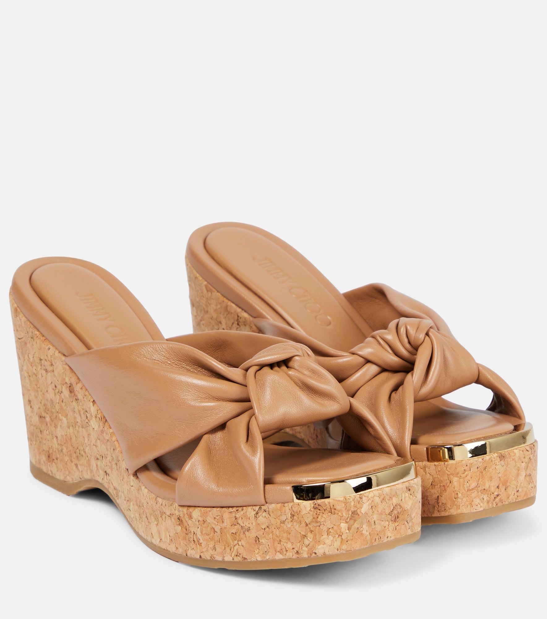 Avenue leather wedge sandals - 1