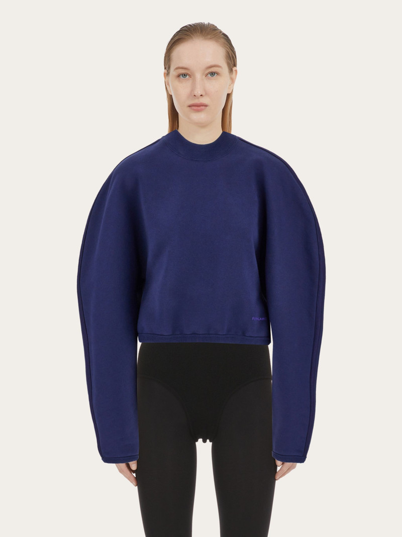 FERRAGAMO Cocoon crew neck sweatshirt outlook