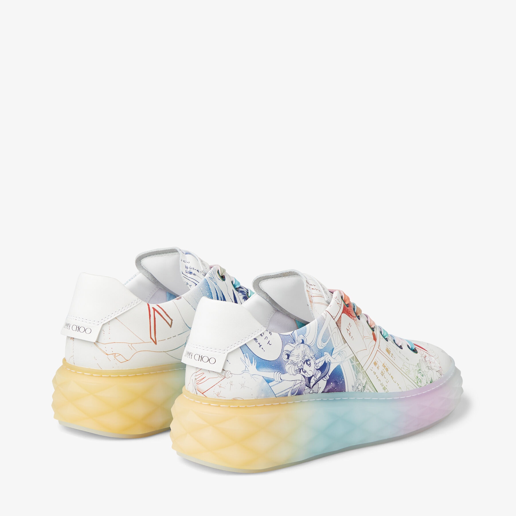 Collage Diamond Light Maxi
Rainbow Manga Printed Leather Low-Top Trainers - 6